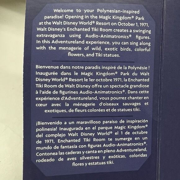Disney “Mickey Mouse - The Main Attraction” Disney’s Enchanted Tiki Room Mickey - Picture 15 of 16